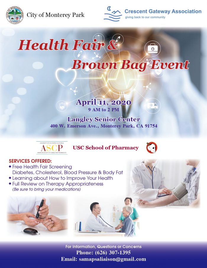 April Health Fair Update: Canceled